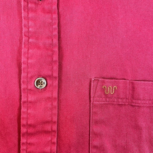 King Ranch Button Down Shirt Western Style Casual Top Long Sleeve Mens Large Red - Picture 9 of 10